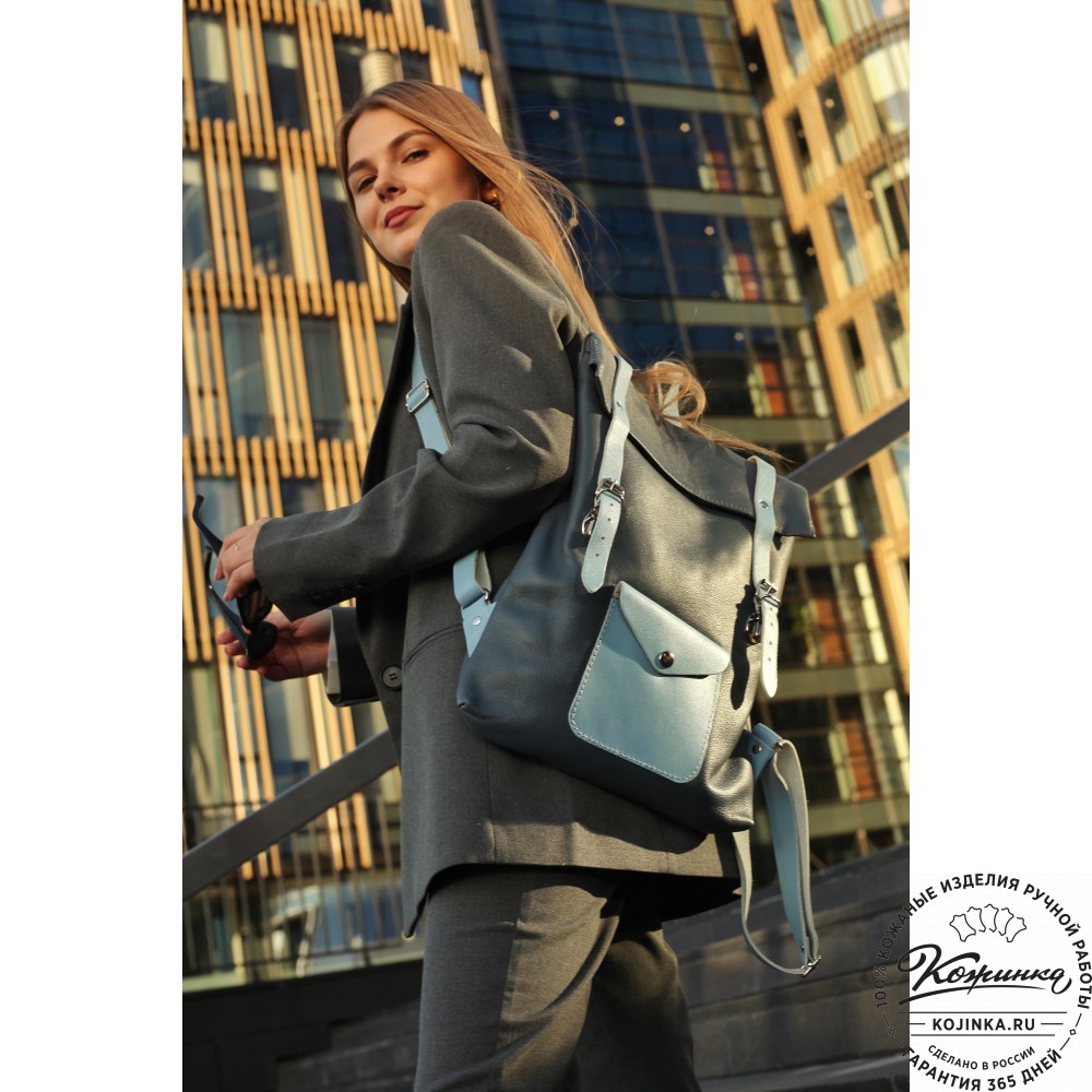 Кожаный рюкзак "Vogue New" (джинс)